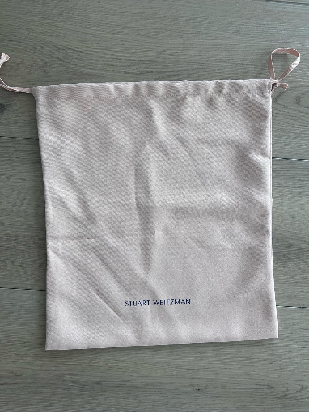 Stuart Weitzman Light Pink Drawstring Dust Bag 16” x 14”